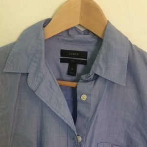 J Crew blue cotton button down oxford 0